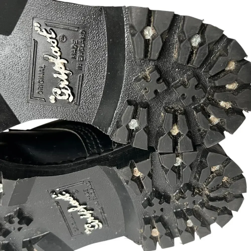 Original Gripfast Black Cap 6 Eye Steel Toe Leather Combat Boots Size 3.5 UK - Picture 10 of 14